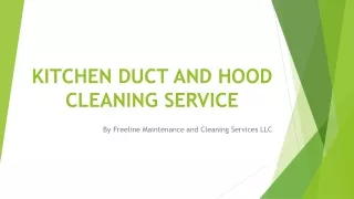 Kitchen Duct & Hood Cleaning