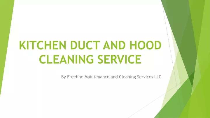 kitchen duct and hood cleaning service