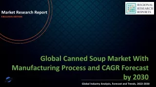 Canned Soup Market With Manufacturing Process and CAGR Forecast by 2030