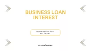 Business Loan Interest Loan
