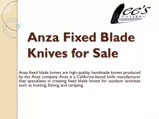 Anza Fixed Blade Knives for Sale-2