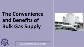 The Convenience and Benefits of Bulk Gas Supply