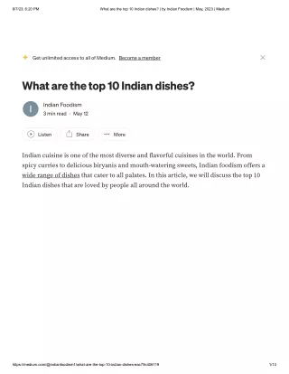 What are the top 10 Indian dishes- Indian Foodism