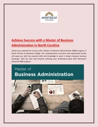 achieve success with a master of business