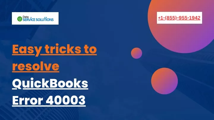 easy tricks to resolve quickbooks error 40003