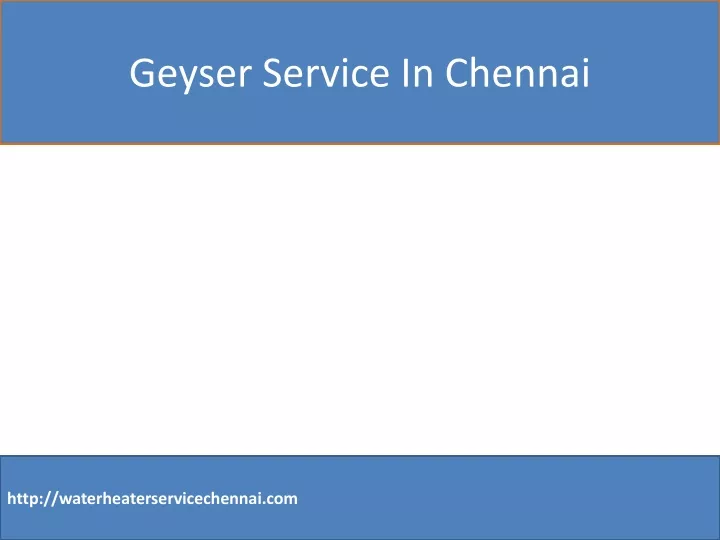 geyser service in chennai