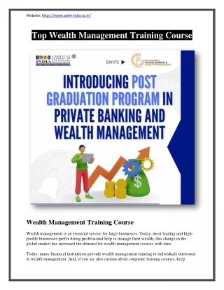Top Wealth Management Training Courses