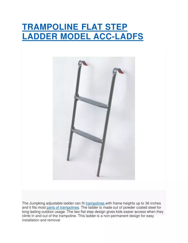 trampoline flat step ladder model acc ladfs