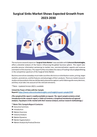 surgical sinks market shows expected growth from
