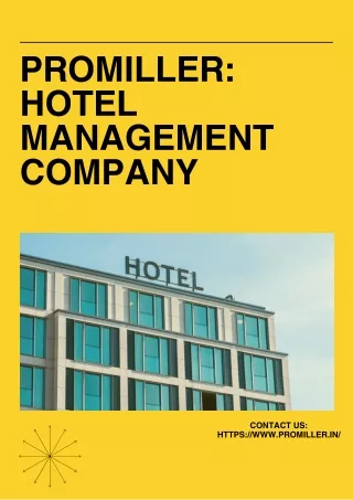 ProMiller- Hotel Management Company