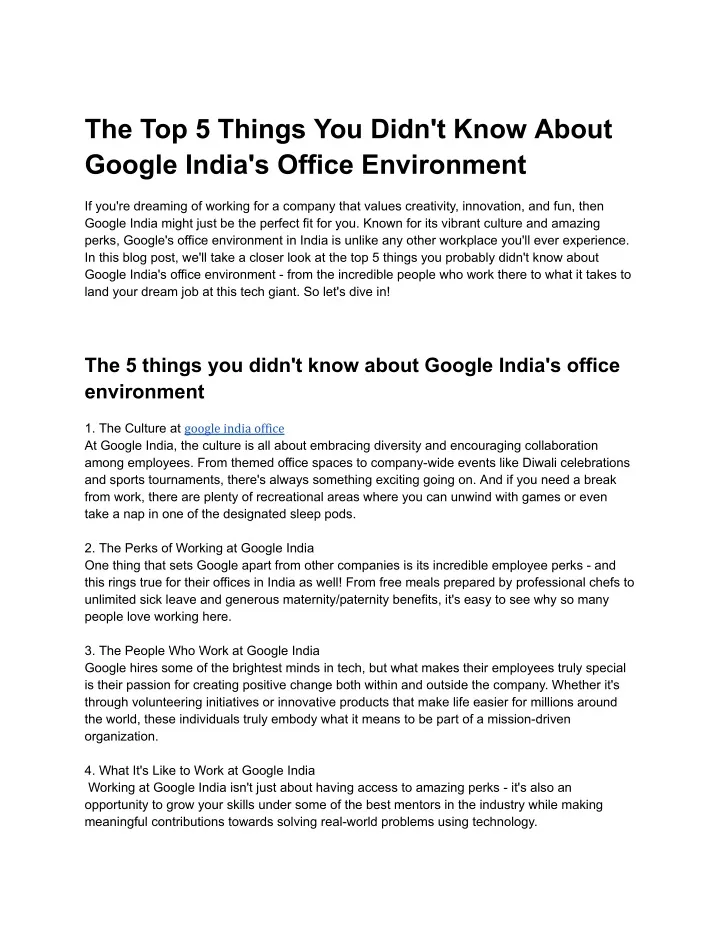 the top 5 things you didn t know about google