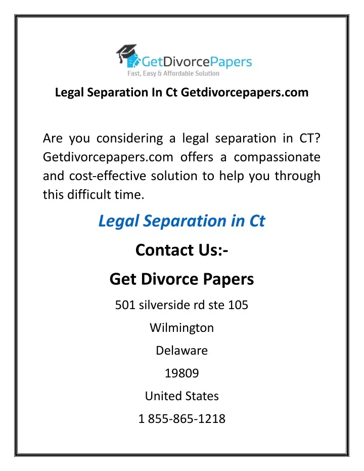 legal separation in ct getdivorcepapers com