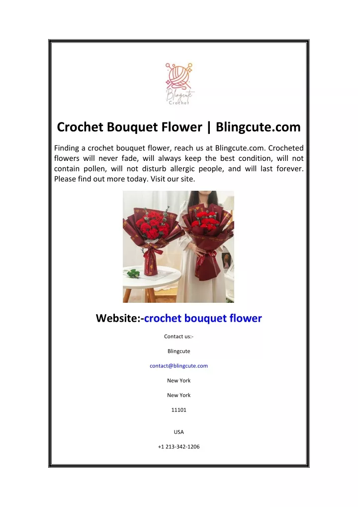 crochet bouquet flower blingcute com