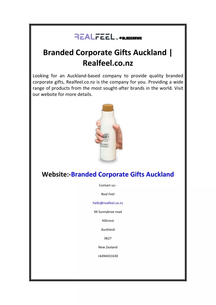 branded corporate gifts auckland realfeel co nz