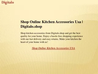 Shop Online Kitchen Accessories Usa  Digitalo.shop