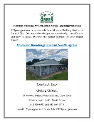 modular buildings system south africa