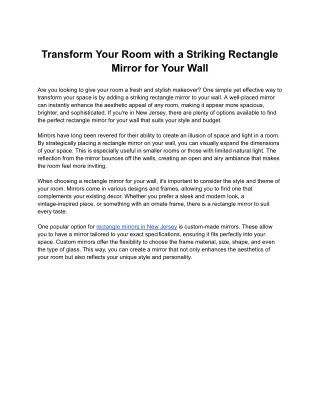 transform your room with a striking rectangle