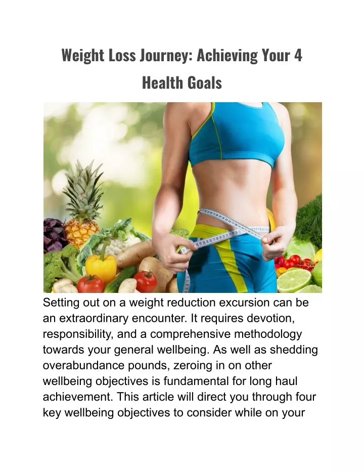 weight loss journey achieving your 4 health goals