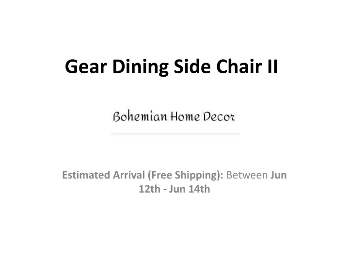 gear dining side chair ii