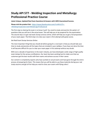 study api 577 welding inspection and metallurgy