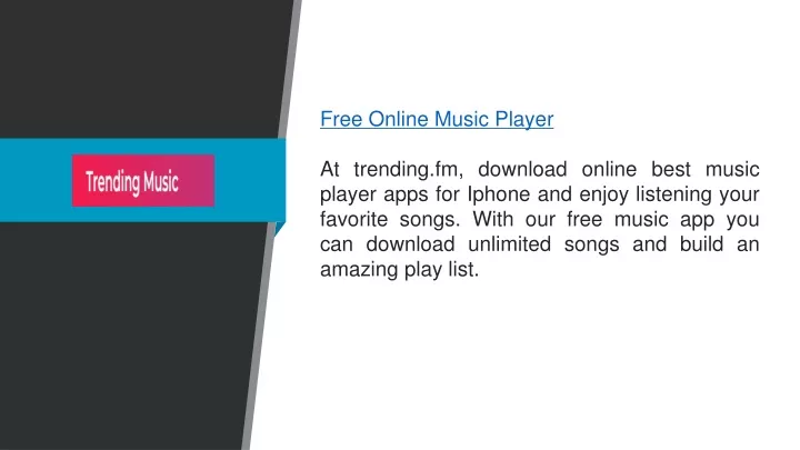 free online music player at trending fm download