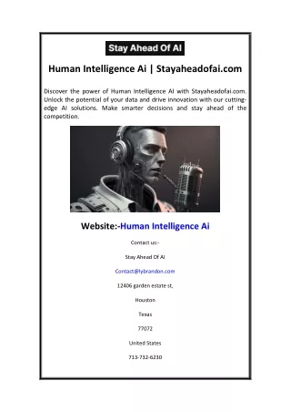Human Intelligence Ai Stayaheadofai.com