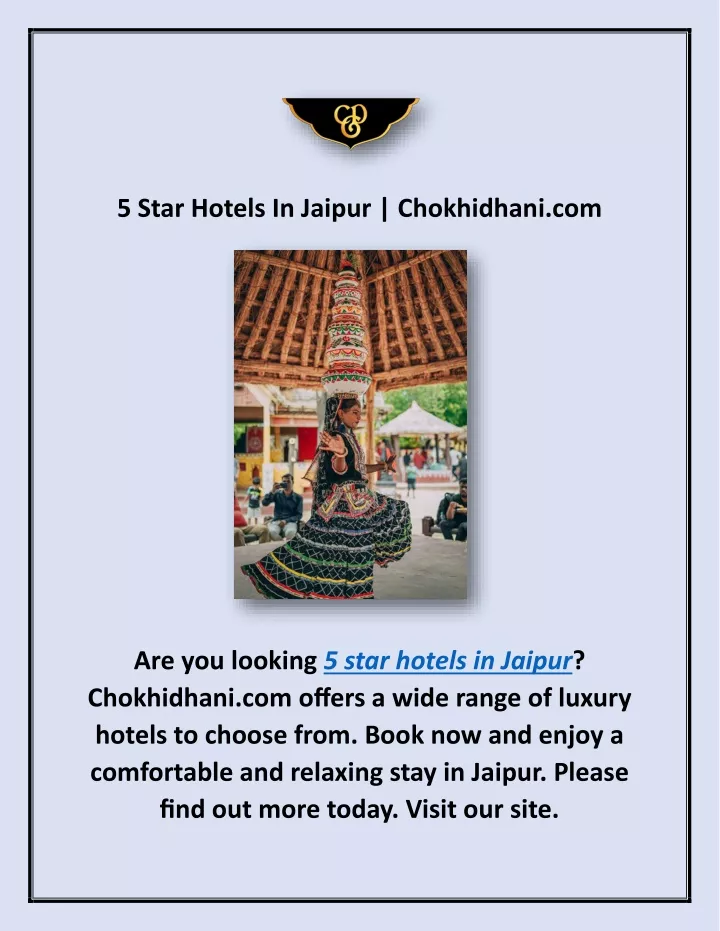 5 star hotels in jaipur chokhidhani com