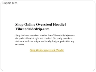 Shop Online Oversized Hoodie  Vibeandridedrip.com