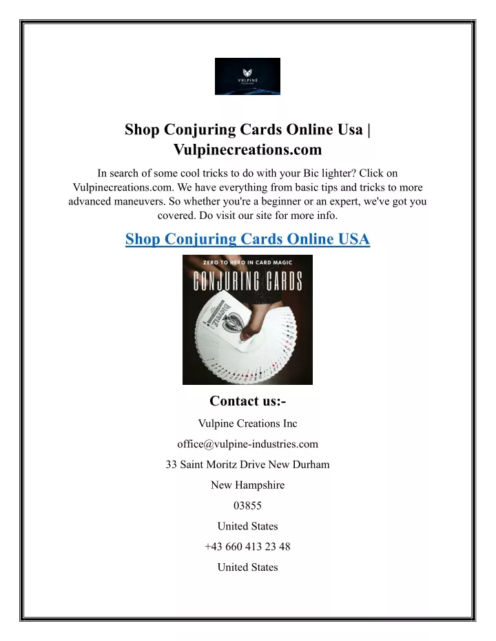shop conjuring cards online usa vulpinecreations