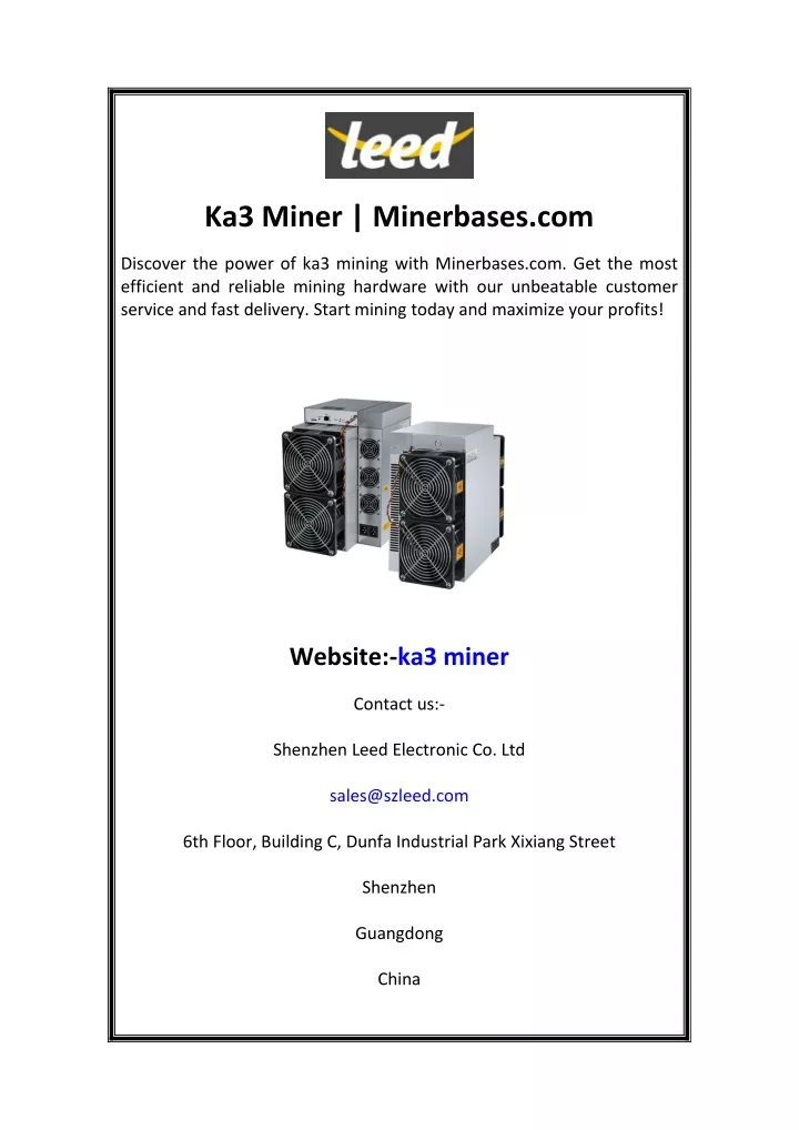 ka3 miner minerbases com