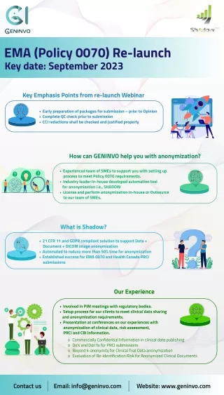 EMA Policy 0070 Relaunch - Changes and how GenInvo can help