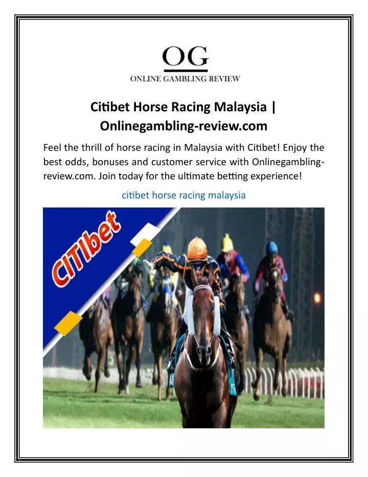 citibet horse racing malaysia onlinegambling