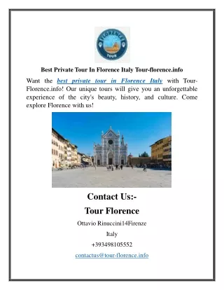Best Private Tour In Florence Italy Tour-florence.info