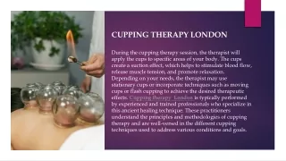 cupping therapy london