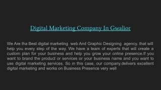 Digital Marketing Company In Gwalior