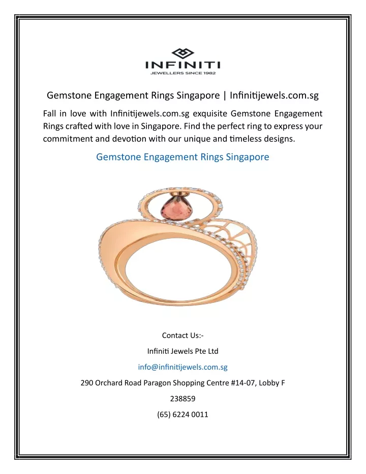 gemstone engagement rings singapore