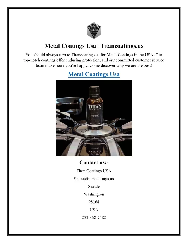 metal coatings usa titancoatings us