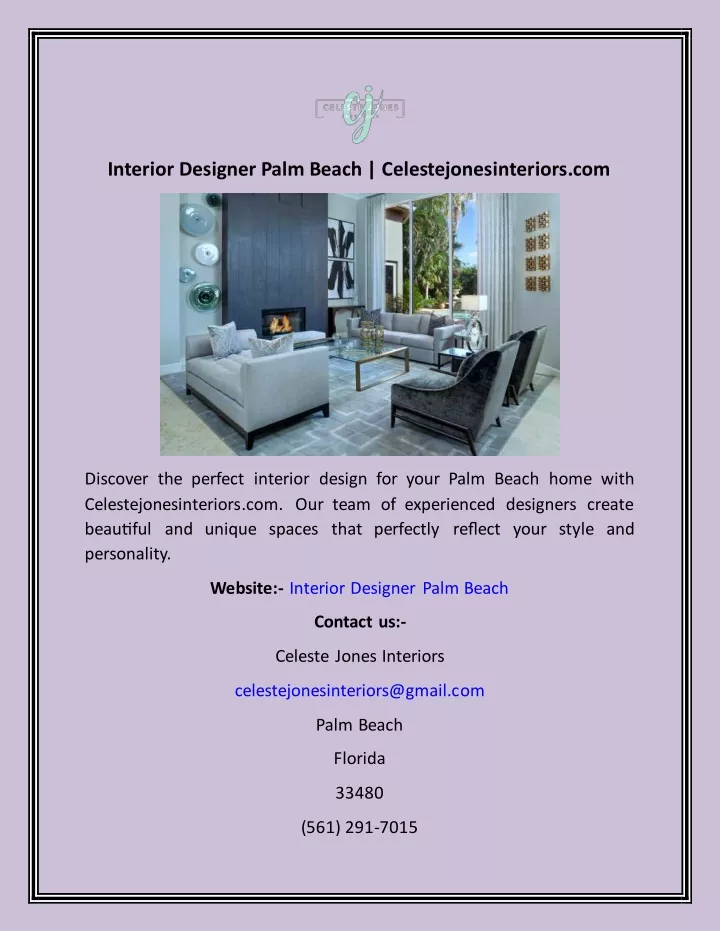 interior designer palm beach