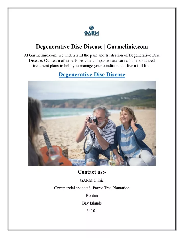 degenerative disc disease garmclinic com