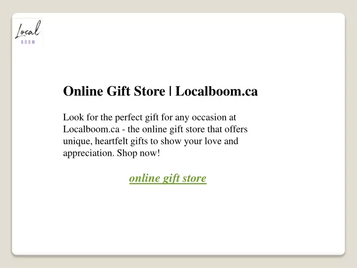 online gift store localboom ca look