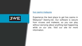 Live Casino Malaysia 3wemy.net