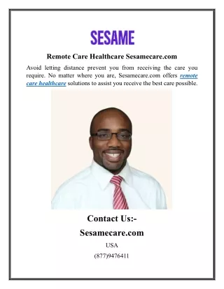 Remote Care Healthcare Sesamecare