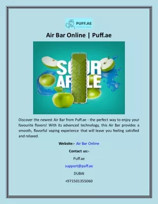 air bar online puff ae