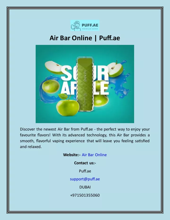 air bar online puff ae