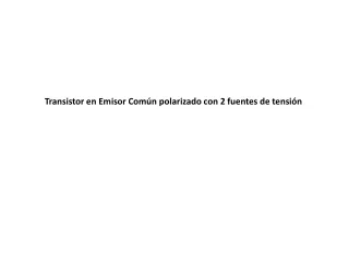 transistor en emisor com n polarizado