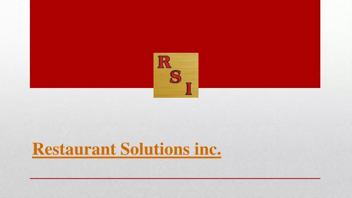 restaurant solutions inc