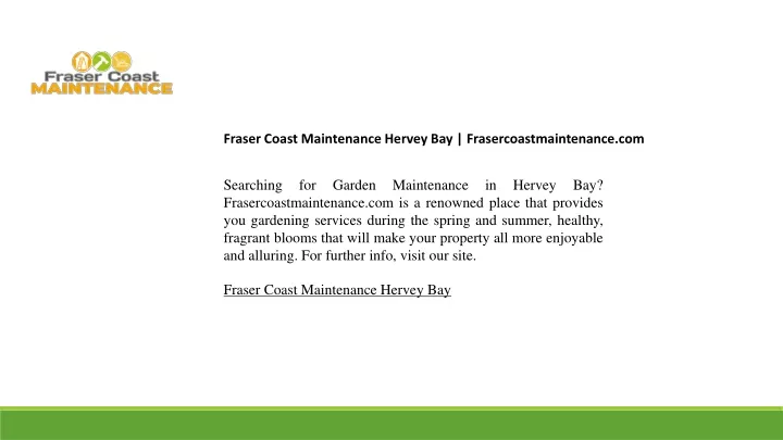 fraser coast maintenance hervey