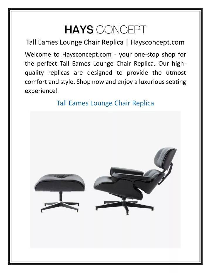 tall eames lounge chair replica haysconcept com