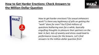 How to Get Harder Erections Check Answers to the Million-Dollar Question