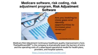 Medicare software, risk coding, risk adjustment, Advanced Healthcare Analytics